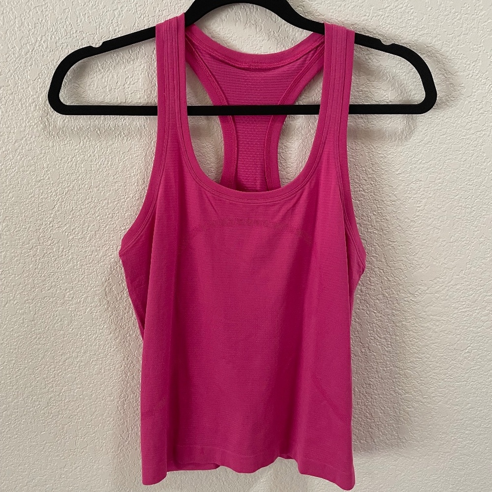 Lululemon pink Swiftly Race Length tank